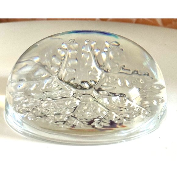 Garanti France Cristal 24% Lead Crystal Glass Christmas Snowflake Paperweight - Picture 10 of 12